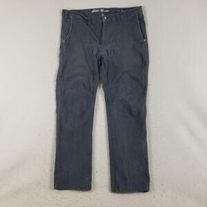 Eddie Bauer Pants Mens 40x34 Gray Relaxed Fit Stretch Twill Utility Workwear